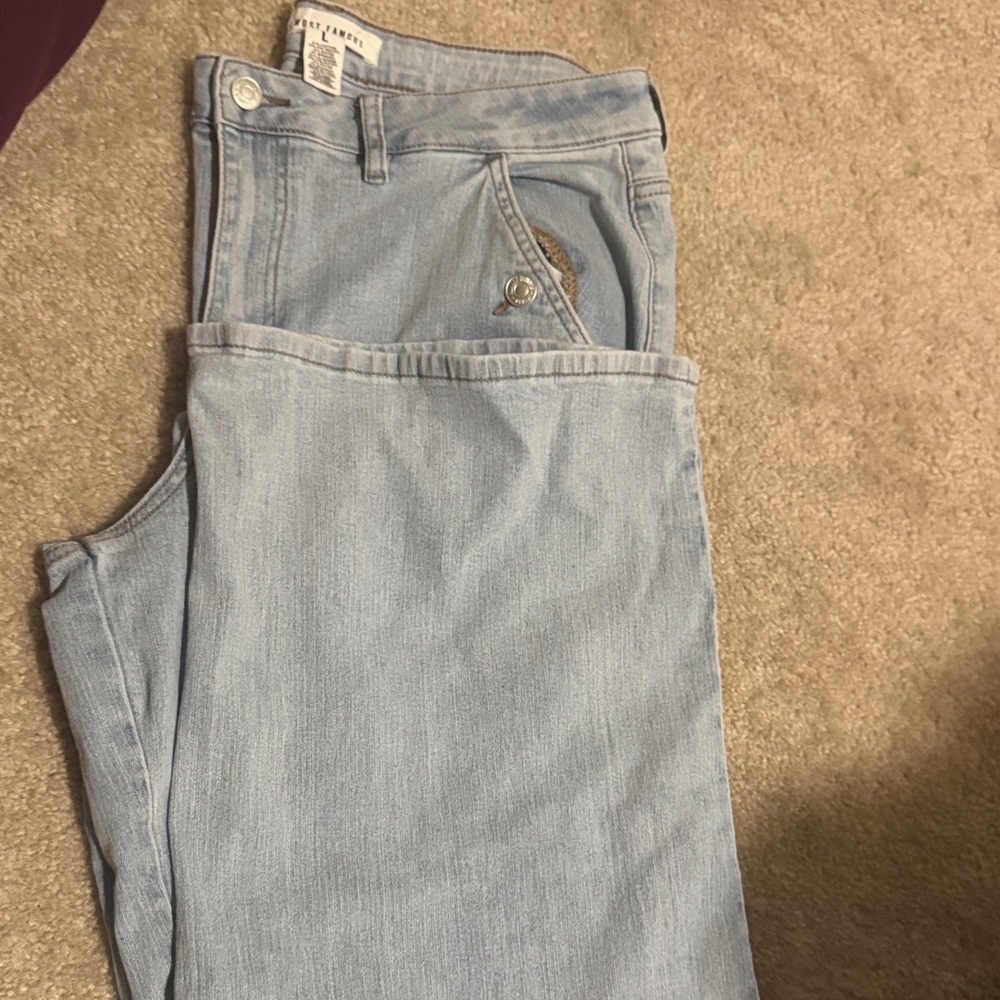 Lee Women's Light Blue Wide Leg Jeans